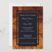 Luxe Wilde Snake huid Dier Bruiloft Kaart (Voorkant)