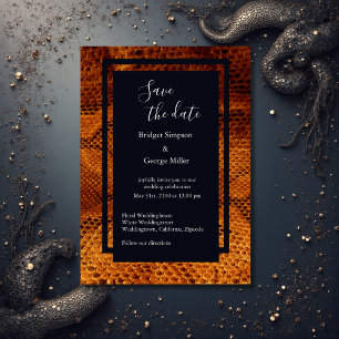 Luxe Wilde Snake huid Dier Bruiloft Kaart
