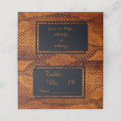 Luxe Wilde Snake huid Dier Bruiloft Plaatskaartje (Buitenkant ongevouwen)