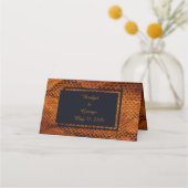 Luxe Wilde Snake huid Dier Bruiloft Plaatskaartje (Achterkant)