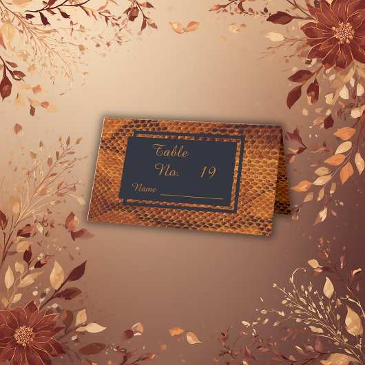 Luxe Wilde Snake huid Dier Bruiloft Plaatskaartje