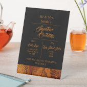 Luxe Wilde Snake huid Dier Bruiloft Reclamebord Met Voetstuk (Insitu)