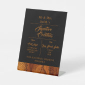 Luxe Wilde Snake huid Dier Bruiloft Reclamebord Met Voetstuk (Voorkant)