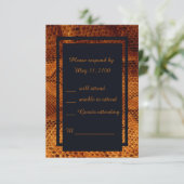 Luxe Wilde Snake huid Dier Bruiloft RSVP Kaartje (Staand voorkant)