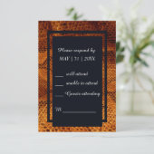 Luxe Wilde Snake huid Dier Bruiloft RSVP Kaartje (Staand voorkant)