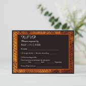 Luxe Wilde Snake huid Dier Bruiloft RSVP Kaartje (Staand voorkant)