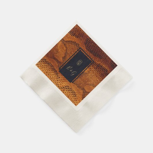 Luxe Wilde Snake huid Dier Bruiloft Servet (Hoek)