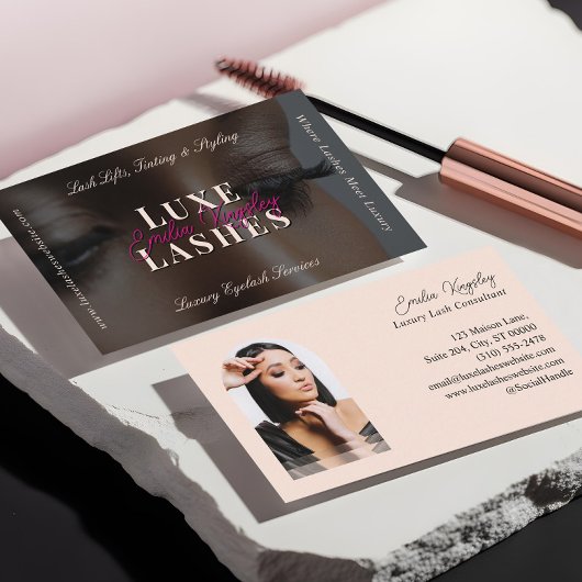 Luxe Wimper Schoonheid Lash Professioneel Zwart Ro Visitekaartje