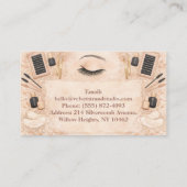 Luxe Wimperartiest Bedrijf Visitekaartje (Achterkant)