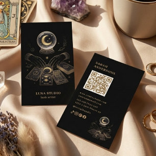 Luxe Wimperartiest Mystieke Hemelzwart Goud Visitekaartje
