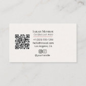 Luxe Wimperontwerp met QR-code Visitekaartje (Achterkant)