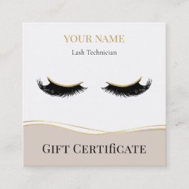 Luxe Wimpertechnicus Cadeau Certificaat Kaart