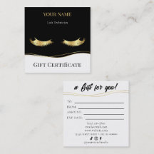 Luxe Wimpertechnicus Cadeau Certificaatkaart