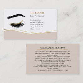 Luxe Wimpertechnicus Nazorgkaart Afsprakenkaartje