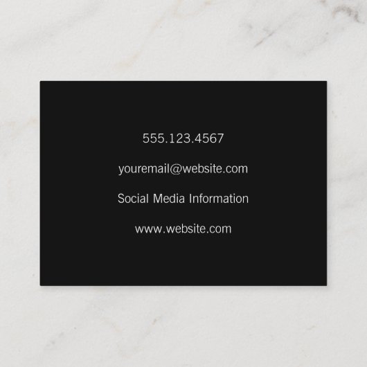 Luxe Wine Stain Visitekaartje (Achterkant)