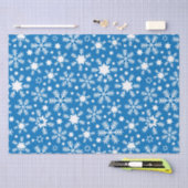 Luxe Winter Blue en witte kerstsnowflakes Tissuepapier (Craft)