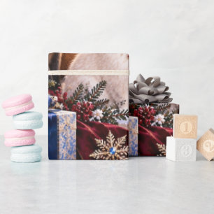 Luxe Winter Bos Blauw Kerst Inpakpapier