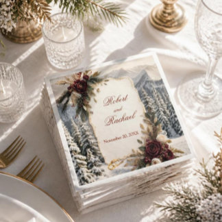 Luxe Winterhuwelijk Servet