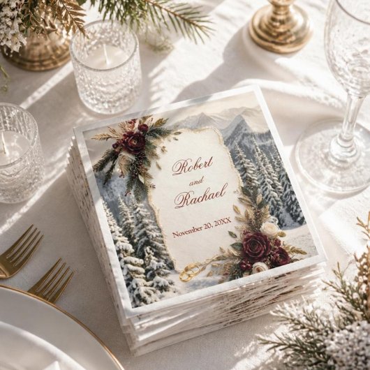 Luxe Winterhuwelijk Servet