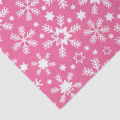 Luxe Winterroze en witte kerstsnowflakes Tissuepapier (Detail)
