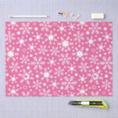 Luxe Winterroze en witte kerstsnowflakes Tissuepapier (Craft)