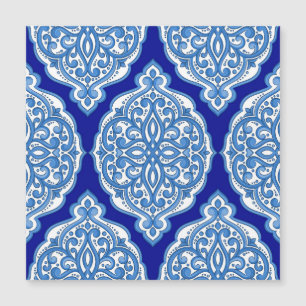 Luxe wit-blauw, Turks ornament.