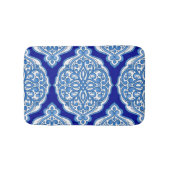 Luxe wit-blauw, Turks ornament. Badmat (Voorkant)