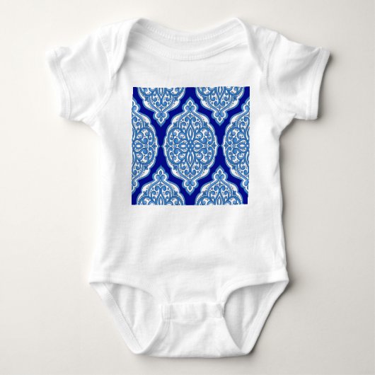 Luxe wit-blauw, Turks ornament. Romper (Voorkant)