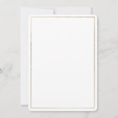 Luxe wit chique goud bloemenkant Surprise Party Kaart (Achterkant)