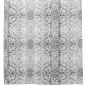 Luxe wit douchegordijn stijl 1 (Voorkant)