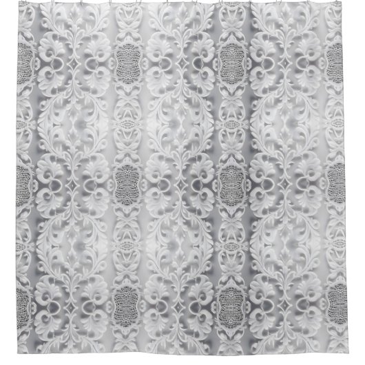 Luxe wit douchegordijn stijl 1