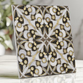 Luxe wit en goud marmer Arabesque Tegeltje