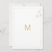 Luxe wit en goud minimalist Sweet 16 Kaart (Achterkant)