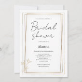 Luxe wit en goud minimalistisch Vrijgezellenfeest Kaart (Voorkant)