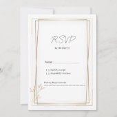 Luxe wit en goud minimalistische RSVP Kaart (Voorkant)