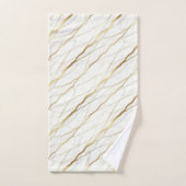 Luxe wit en gouden marmer bad handdoek (Handdoek)