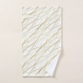 Luxe wit en gouden marmer bad handdoek (Handdoek)