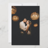 Luxe Wit & Goud Bloemen minimale Elegante Foto Kaart (Achterkant)