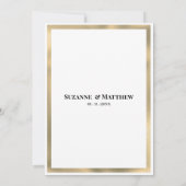 Luxe wit goud glinsterende druppels RSVP Kaart (Achterkant)