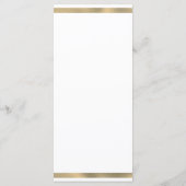 Luxe wit goud glitter druppels Bruiloft Menu (Achterkant)