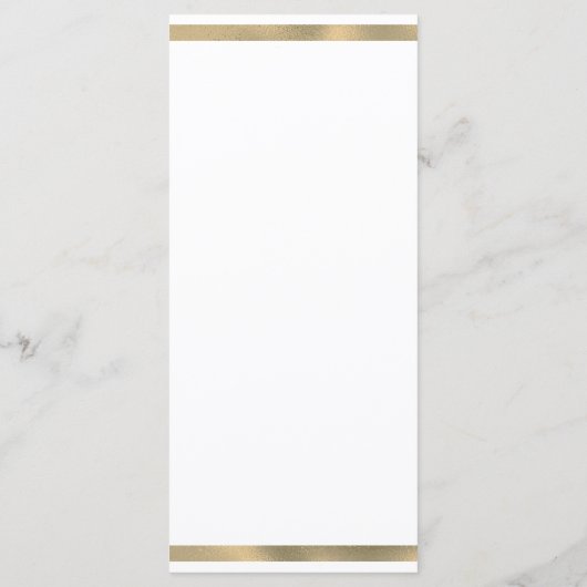 Luxe wit goud glitter druppels Bruiloft Menu (Achterkant)