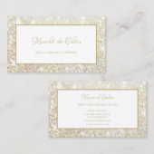 Luxe Wit Goud Glitter Elegante Beauty Boutique Visitekaartje (Voorkant / Achterkant)