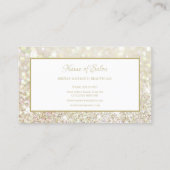 Luxe Wit Goud Glitter Elegante Beauty Boutique Visitekaartje (Achterkant)