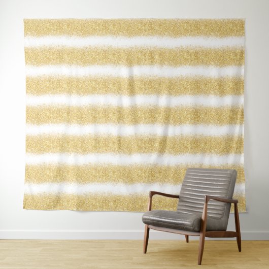 Luxe Wit Goud Glitter Wandkleed (In Situ (horizontaal))