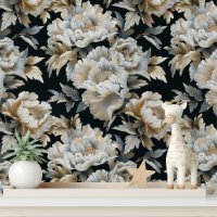 Luxe Wit Goud Pioen Peel en Plak