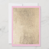 Luxe wit goud roze elegante bloemen verjaardag kaart (Achterkant)