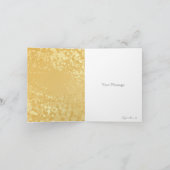 Luxe Wit & Goud Vrolijk Kerstfeest Feestdagen Kaart (Binnen)