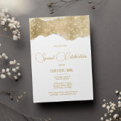 Luxe wit goud zilver glitter Special Event Kaart