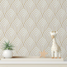 Luxe Wit Gouden Art Deco Peel en Stick