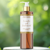 Luxe wit & gouden glitter cosmetica flesetiket rechthoekige sticker